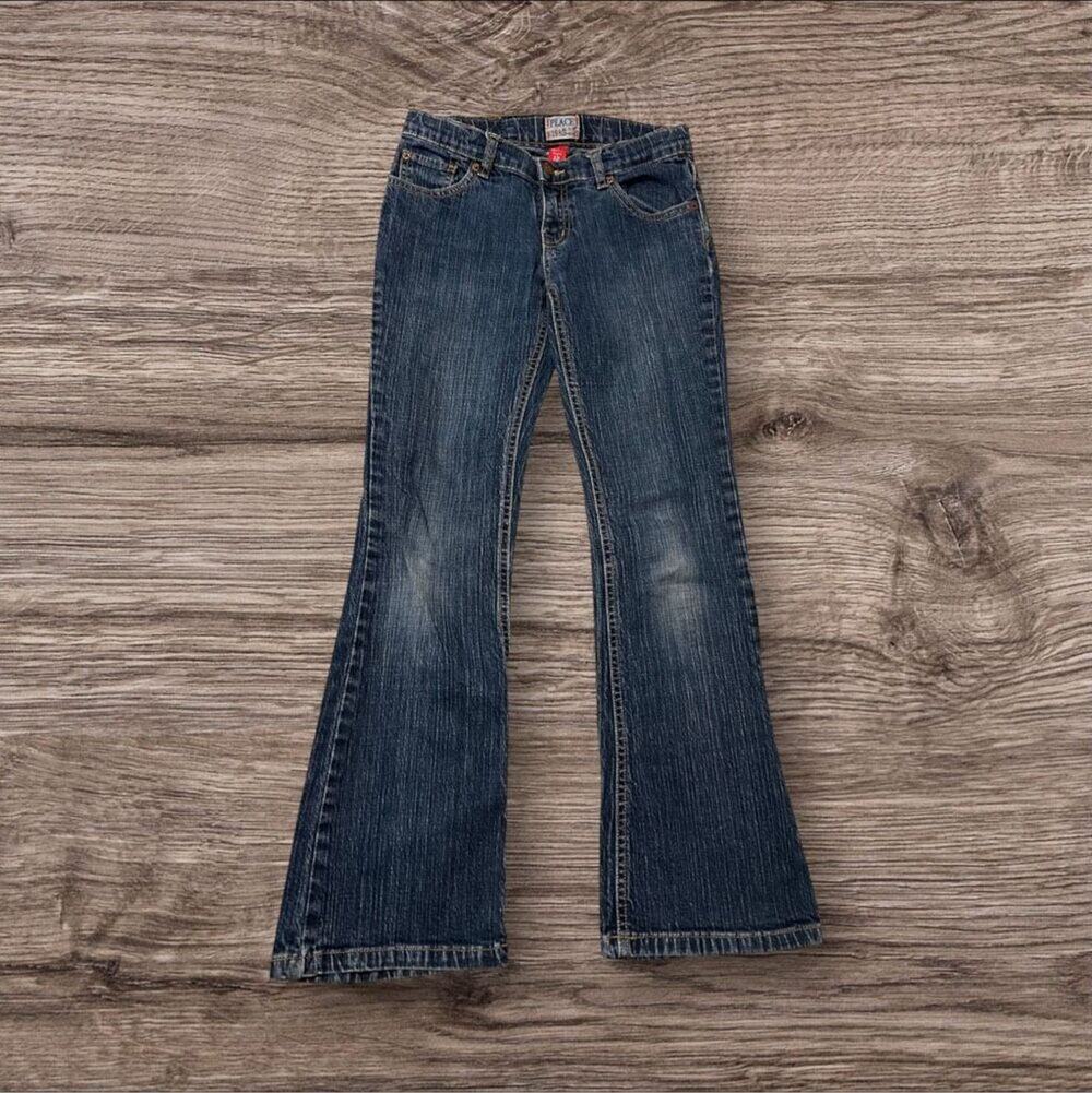 The Children’s Place 1989 Bootcut Stretch Jeans Heart Pocket Blue Size 12